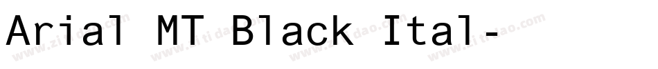 Arial MT Black Ital字体转换